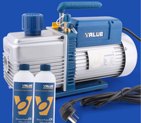 Pompe à vide électrique basse pression en acier inoxydable PTFE à une seule étape de 1 litre 110V Commande manuelle