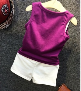 1-5 anni Casual nuovo prodotto disegni personalizzati bambini Dashing lettera senza maniche ragazzi abbigliamento sportivo Set - Product Image 2