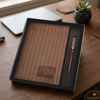Ensemble cadeau de carnet et stylo en cuir PU de luxe, kit de journal d'affaires