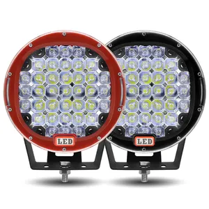 Phare rond de voiture de 9 pouces 185w voiture led lumières haute luminosité 6000k led hors route lumières phare pour Jeeps Wranglers JL JK