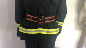 消防士用防火落下防止安全帯-耐火ポリエステルステンレス鋼Dリング100kg耐荷重 - Product Image 3