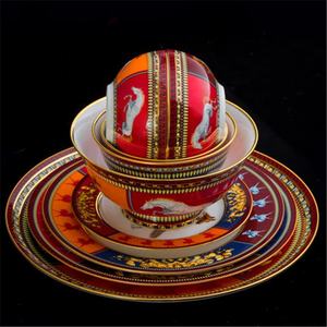 Juego de Vajilla de Porcelana China Real de 58 Piezas con Diseño de Caballo para Decoración del Hogar - Product Image 4