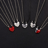 Collier pendentif en forme de cœur magnétique pour Couple, bijou Unique, pas cher, vente en gros,