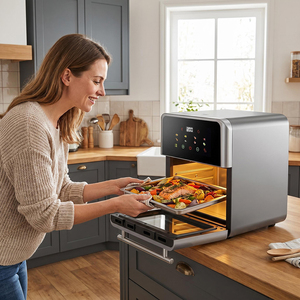 Friteuse à air sans huile grande capacité 8L 10L 12L, four électrique intelligent multifonction numérique en acier inoxydable et verre, <span class=keywords><strong>prix</strong></span> usine - Product Image 4