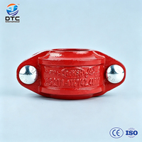 Raccord rainuré en fonte ductile à installation rapide, taille égale, pour la construction de conduites d'incendie souterraines