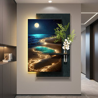 Lampe murale LED en pierre de grès Ocean Beach, bande lumineuse suspendue, peinture décorative pour hall d'entrée, couloir, décoration murale, décoration intérieure