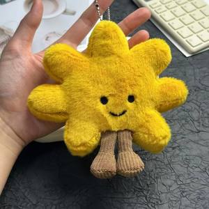 Ciondolo Peluche a Forma di Sole con Cappello <span class=keywords><strong>e</strong></span> Occhiali, Portachiavi a Tema Solare, Bambola Carina <span class=keywords><strong>e</strong></span> Raffinata - Product Image 6