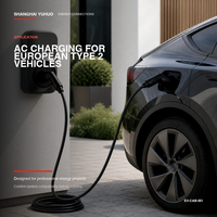Câble de recharge pour véhicules électriques de type 2 à type 2, 32A, 7,4 kW, monophasé, 5 m, IP66, pour véhicules électriques européens