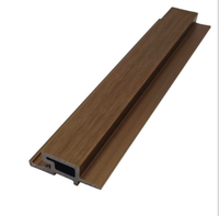 Panel de Pared Ranurado WPC de Bajo Mantenimiento para Interiores, Revestimiento de Listones de Madera 3D para Sala de Estar Moderna, Fondo de TV