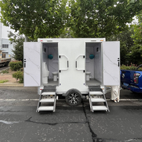 Toilette mobile de luxe chinoise de 280 cm, toilettes portables pour le camping, remorque de toilettes et de douche