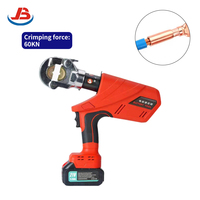 Herramienta de crimpado a batería JB-300R 16-300mm 18V 5Ah con pantalla LED, cabezal giratorio 350°, juego de matrices de reinicio manual y terminal de cobre