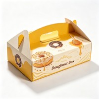 Boîte d'emballage pour desserts avec logo personnalisé, boîte d'emballage pour bonbons et beignets, boîte en papier pour beignets