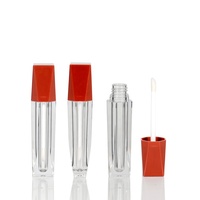 Tubes de brillant à lèvres vides en matière plastique mate emballage cosmétique avec propre logo