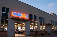 Letrero Comercial con Logotipo 3D Retroiluminado 100% Personalizado, Diseño Profesional, Renderizado 3D Gratuito, Señalización Corporativa