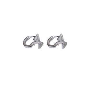 Boucles d'oreilles en argent S925 avec nœud, édition coréenne, perles pour femmes, accessoires de bijoux DIY 1218 - Product Image 5