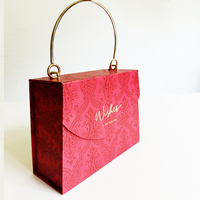 Caja de Regalo Portátil de Diseño Personalizado de Alta Gama con Grabado y Laminado Mate, Caja de Lujo para Joyería y Cosméticos con Asa