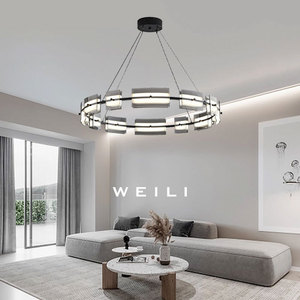 Italian High-End LED Nordic Glass Chandelier Minimalist Modern Design for Living Room <b>Dining</b> Room Bedroom-Pendant <b>Lights</b> - Product Image 2