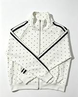 Veste de survêtement zippée à pois pour homme, col montant, manches rayées, décontractée, sportive, manteau d'extérieur