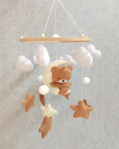 风铃户外悬挂式苗圃装饰木制悬挂式玩具毛绒玩具制造商毛绒动物毛绒娃娃