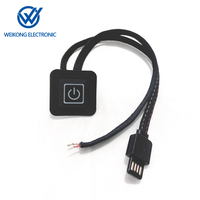 Interrupteur de contrôle de température en silicone 5V avec protection IP65, noir, pour la domotique, tapis chauffant et climatisation