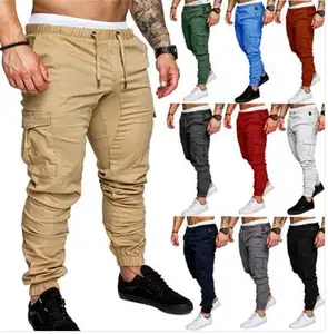 Calças cargo de fitness masculinas, calças de corrida para homens personalizadas
