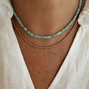 Minimalist Faceted Natural <b>Ruby</b> Zoisite Beaded Choker <b>Necklace</b> Elegant Handmade High Quality Spiritual Jewelry for Her Gifts - Product Image 2