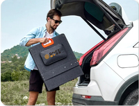 Panneau solaire mobile GNCC 200W, chargeur portable pliable pour le camping en plein air, panneau solaire monocristallin en silicium pliable