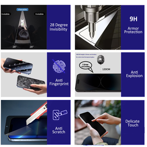 Protector de Pantalla Antiespía de Vidrio Templado con Pegamento Completo y Privacidad Automática para <span class=keywords><strong>iPhone</strong></span> 17 16 15 14 13 Mini 12 Pro <span class=keywords><strong>11XS</strong></span> XR 8 Plus - Product Image 2