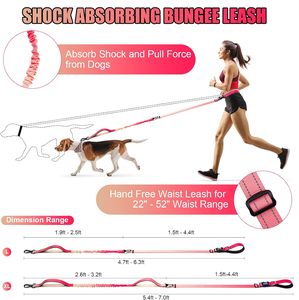 Laisse de chien multifonctionnelle mains libres, robuste, avec logo personnalisé, ceinture réglable <span class=keywords><strong>et</strong></span> attache pour ceinture de sécurité de voiture - Product Image 4