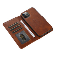 Dompet Kulit Lipat Magnetik Dapat Dilepas 2 Dalam 1 Tas Casing Ponsel dengan Tali untuk Iphone 14 13 12 11 Pro Max