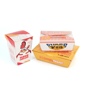 Caja de Papel Plegable <span class=keywords><strong>para</strong></span> Alimentos con Logotipo Personalizado, Empaque <span class=keywords><strong>para</strong></span> Llevar de Grado Alimenticio <span class=keywords><strong>para</strong></span> <span class=keywords><strong>Hamburguesas</strong></span>, Sándwiches, Pollo Frito y Papas Fritas - Product Image 5