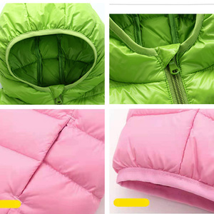 2021 nuova moda inverno bambini tinta unita manica lunga cappotti bambina giacca bolla cappotto imbottito Puffer bambini giacche - Product Image 2