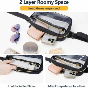 Sac bandoulière transparent en PVC, imperméable, pour sports de plein air, durable, loisirs, messager, fermeture éclair - Product Image 4