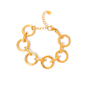 สร้อยข้อมือแฟชั่นแบบโซ่ 316L สแตนเลสสตีล ชุบทอง PVD ทนทาน ยั่งยืน - Product Image 2