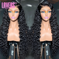 Wig Rambut Asli Brasil 100 Hd Lace Frontal Deep Wave, Wig Rambut Manusia Asli Full HD Tanpa Lem dengan Kepadatan 180% 250% untuk Wanita Kulit Hitam