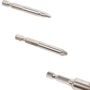 Dr. Juego de Extractores de Tornillos Gigantes 0 1 2 3 4 HSS con Vástago Hexagonal y Ranura Espiral para Extraer Tornillos Dañados - Product Image 4