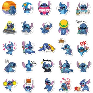 50 autocollants <span class=keywords><strong>Lilo</strong></span> & <span class=keywords><strong>Stitch</strong></span>, film de dessin animé, graffiti, jouet pour enfants, cadeau, décoration de table, papier DIY, autocollants personnalisés de dessin animé - Product Image 4