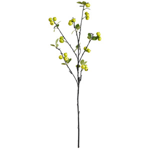 กิ่งแอปเปิ้ลประดิษฐ์พร้อมผลเบอร์รี่สีแดงและใบไม้สีเขียวสำหรับตกแต่งบ้านและใช้เป็นอุปกรณ์ประกอบฉากถ่ายภาพ - Product Image 5