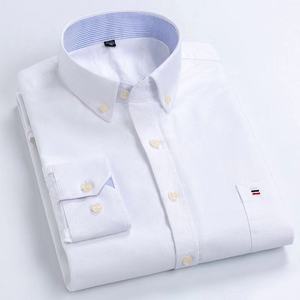 Người Đàn Ông Mới Của Oxford Giản Dị Áo Sơ Mi 100% Cotton Dài Tay Người Đàn Ông Của Áo Sơ Mi Bán Buôn Kẻ Sọc Hoa Áo Sơ Mi - Product Image 3