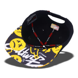 Casquettes Snapback personnalisées TCAP Chine avec logo sous la visière et étiquette brodée en relief 3D - Product Image 3
