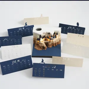 Tùy chỉnh lịch Hogwarts lâu đài khối Memo Pad | <span class=keywords><strong>3D</strong></span> giấy sáng tạo khối notepad | loạt phong cách mới cho quà tặng trường văn phòng - Product Image 1