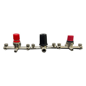 Válvula de colector de compresor de aire ZY de 3 vías con tapas rojas y negras para control de flujo de uso industrial - Product Image 1