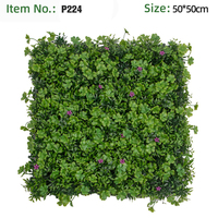 Panneau de haie artificielle en plastique, type feuille verte, plante, mousse, herbe, buis, fleur, pour intérieur et extérieur, comme toile de fond, pour aménagement paysager et terrasses