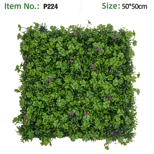 Panneau de haie artificielle en plastique, type feuille verte, plante, mousse, herbe, buis, fleur, pour intérieur et extérieur, comme toile de fond, pour aménagement paysager et terrasses - Product Image 3