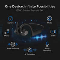 Écouteurs IA intelligents 5.3 pour le commerce transfrontalier, best-seller, avec caméra 8MP, capture photo HD, traduction, commande vocale et gestuelle