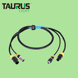 PowerCON TRUE1電源・DMX複合ケーブル 3*2.5mm DMX 3ピン/5ピンXLR電源ケーブル - Product Image 1