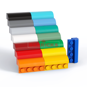 BEBRICKS Série de pièces de construction 6081 – Pente Courbe 2x4x1 1/3 avec 4 goujons encastrés – Ensemble de briques de construction pour enfants – Créez vos MOC - Product Image 2