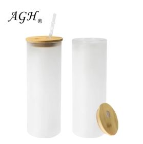 <span class=keywords><strong>Verre</strong></span> à bière en <span class=keywords><strong>verre</strong></span> à paroi simple givré de 25 oz <span class=keywords><strong>avec</strong></span> couvercle en bambou et <span class=keywords><strong>paille</strong></span> - Product Image 3