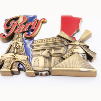 Aimants de réfrigérateur en métal personnalisés rétro 3D de Paris, aimants de réfrigérateur de Notre-Dame, lieux d'intérêt historique et beauté pittoresque