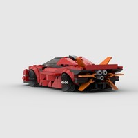 Kit de construction MOC de supercar de luxe EVO en plastique ABS, ensemble populaire de voitures de course rapides, idéal pour les cadeaux d'entreprise, blocs de construction